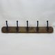 Coat Rack With 5 Hooks In Wood And Metal