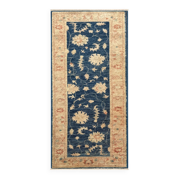 Afghan Chobi Ziegler hand-knotted rug: 200 x 75 cm - Made of wool
