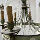Empire style chandelier with tassels and patinated sheet metal, 20th century