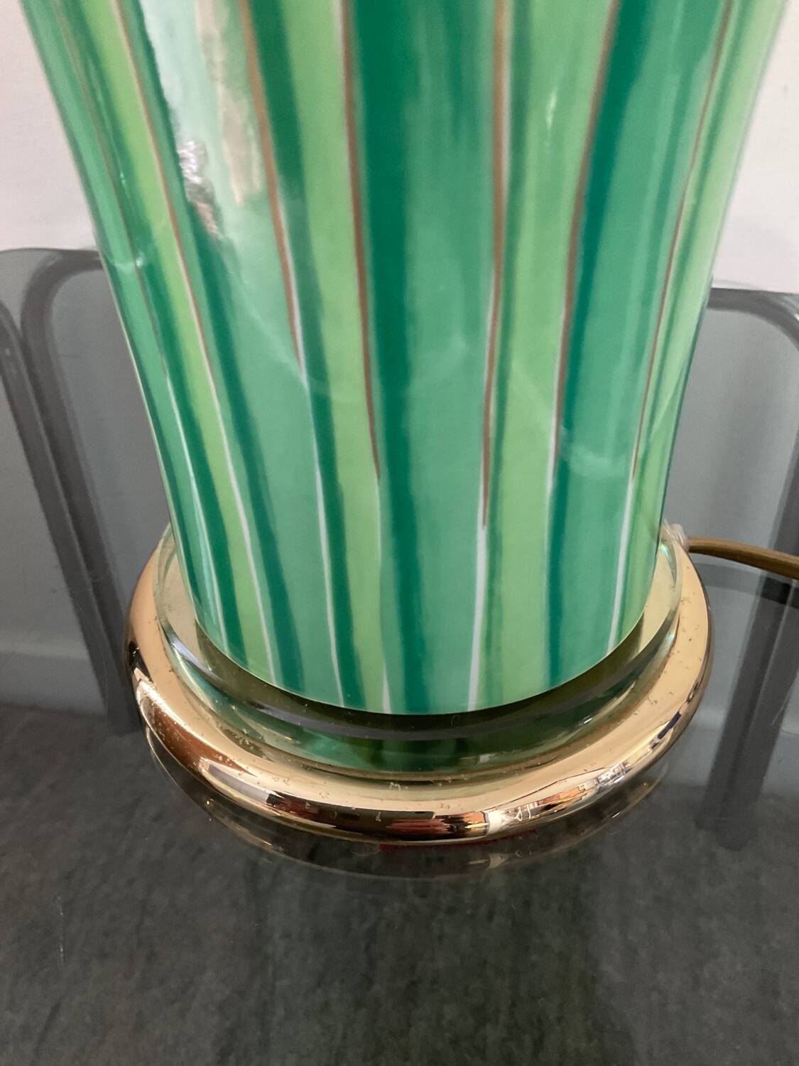 Vintage porcelain and brass lamp bases