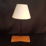Wood and metal table lamp
