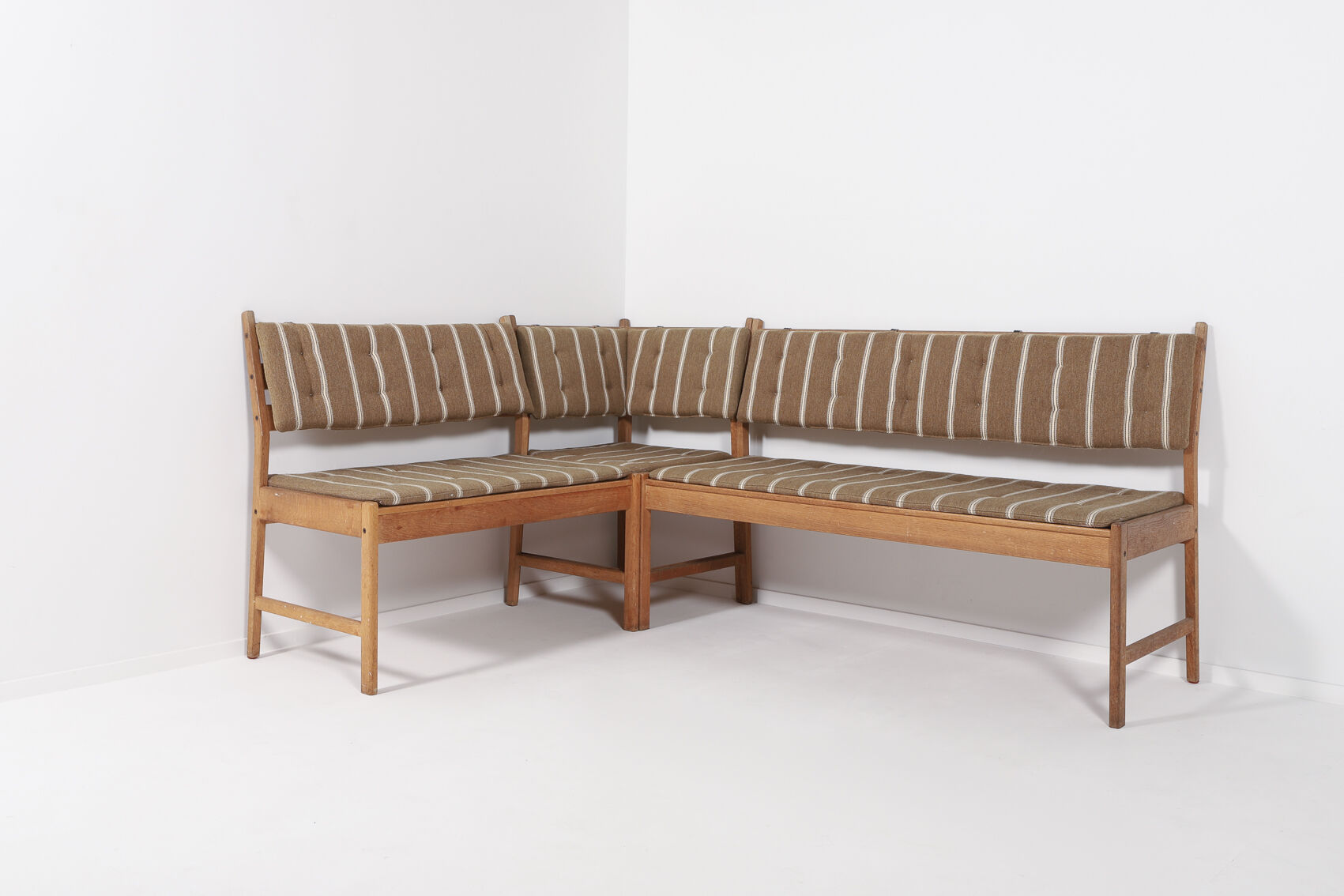 Bench in 3 elements and pair of chairs by Kurt Østervig for KP Møbler Denmark 1960
