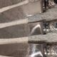 12 silver-plated table knives by Christofle Marly, 24.6cm