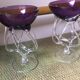 Paire de coupes en verre