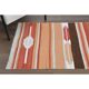 1970s Vintage Turkish Hand-Knotted Wool Cotton Orange Runner Rug 85389