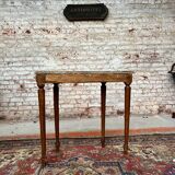 Console half moon natural wood period Louis XVI XVIII th century