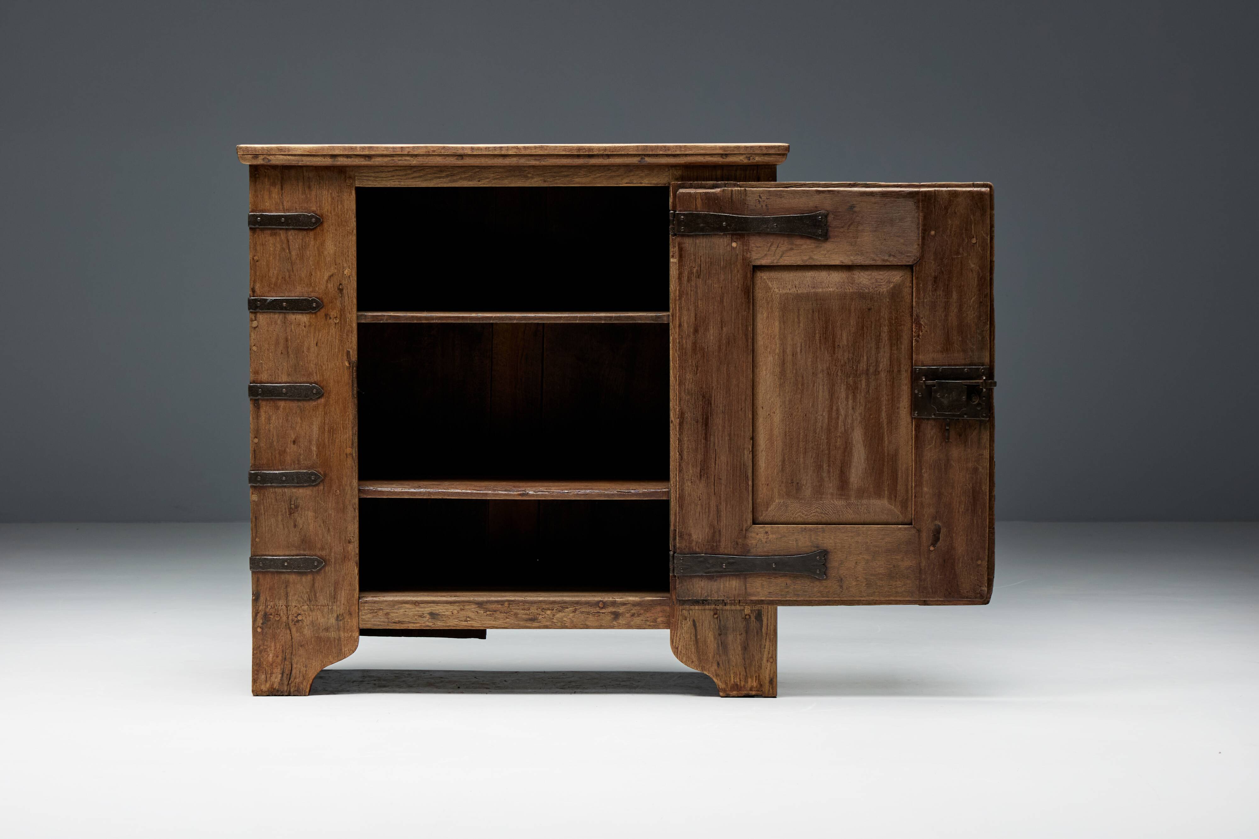 Brutalist Folk Art Cabinet, Spain, 18th Century