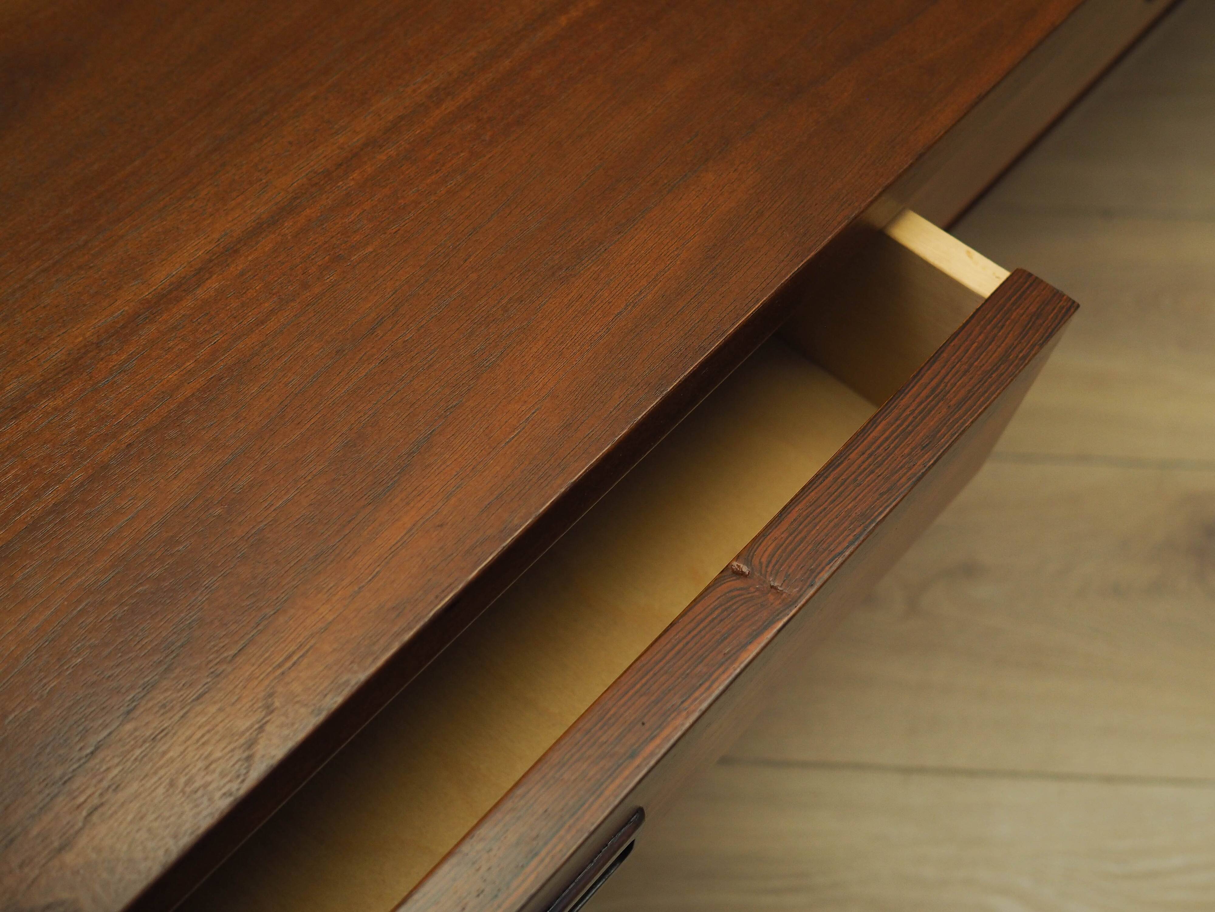 Walnut lowboard, Danish design, 1970s, manufactured in Denmark