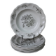 Lot de 6 assiettes creuses en demi porcelaine de Lunéville