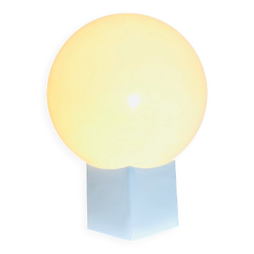 Lampe de table sphérique D-2152 par Raak Amsterdam, Pays-Bas, années 1980.