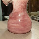 Colored blown glass vase