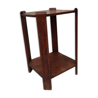 Pedestal table art deco side cabinet