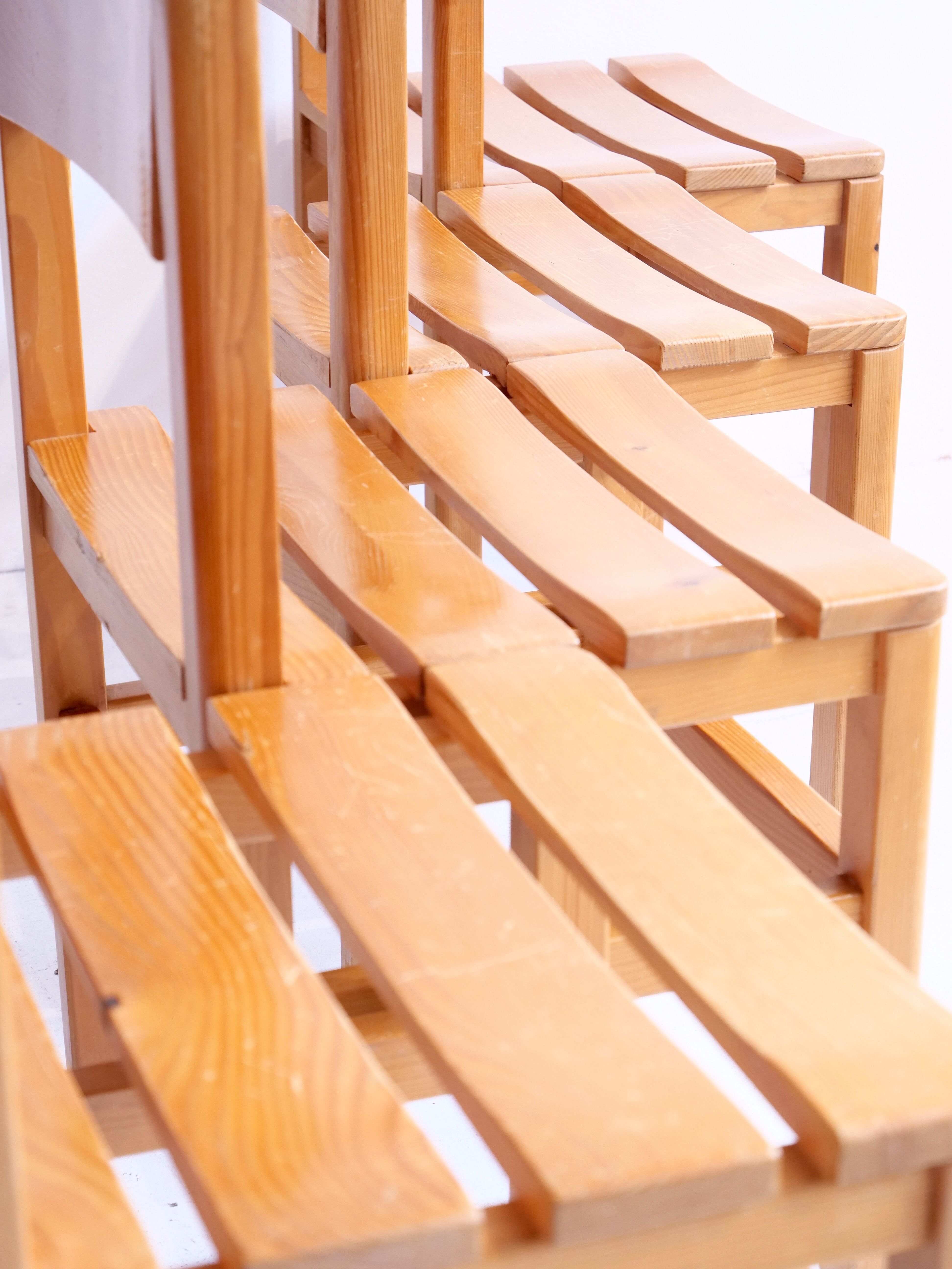 4 solid pine chairs