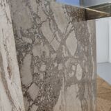 Marble and glass dining table, 80s