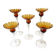 Elegant Quintet of Candle Holders in Crystal Glass Art Design Empoli