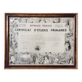 Cadre certificat d'études