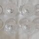 Set of 12 stemmed cut crystal liqueur glasses