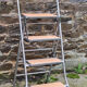Formica chair stepladder retractable, vintage, 70s
