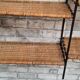 Wall shelf or stand metal and rattan 1950 a 70