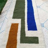 Tapis beni ouraine de couloir fait main taille 75 x 300 cm