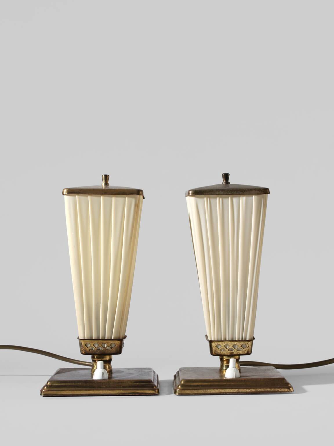 Pair Of Art Deco Bedside Lamps, 1930s
