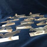 12 knife holders signed Yorel Art Deco
