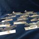 12 knife holders signed Yorel Art Deco