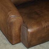 Reclining canapé De Sede DS47 in restored buffalo neck leather