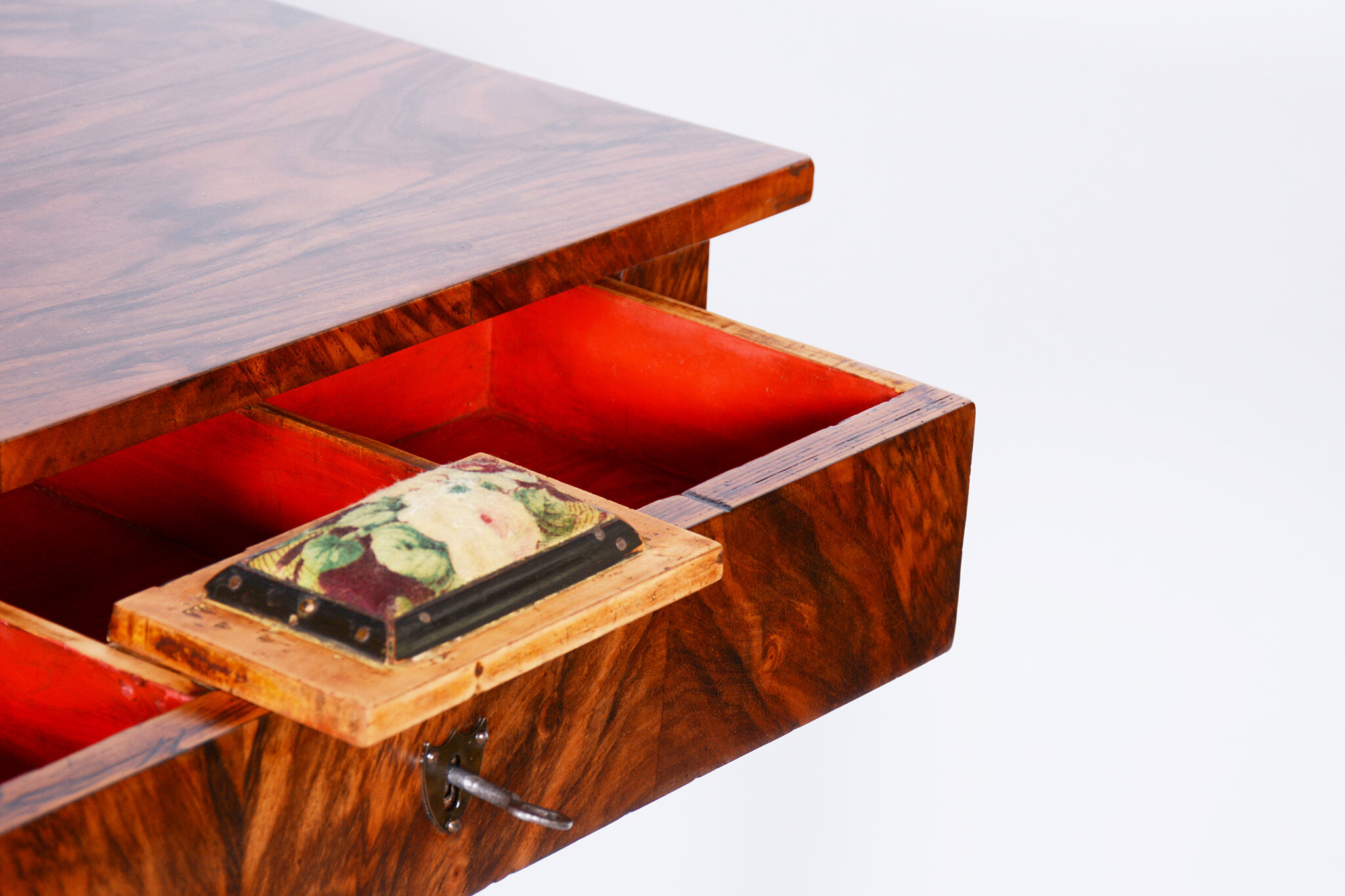 Biedermeier side table, restored, walnut, austria, 1820s