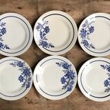 Set of 6 old flat plates