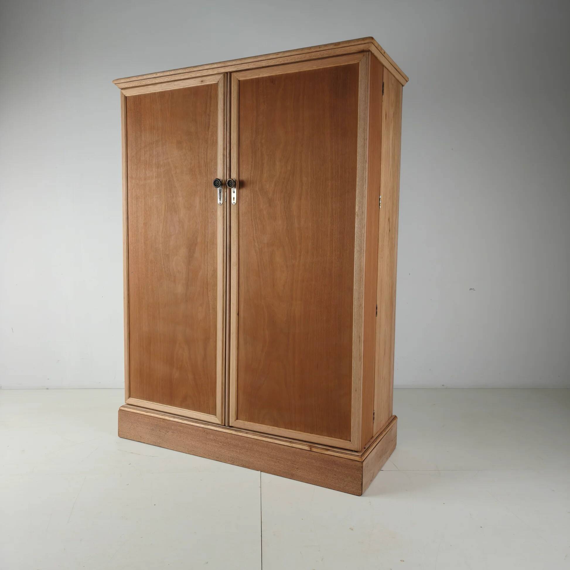 1920s Compactom Ltd gentleman’s wardrobe in light oak
