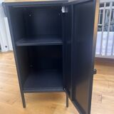 Commode noire anthracite en métal lixhult revisitée par le designer vk design paris