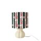 Vintage table lamp, ceramic base from the 70s and printed shade.