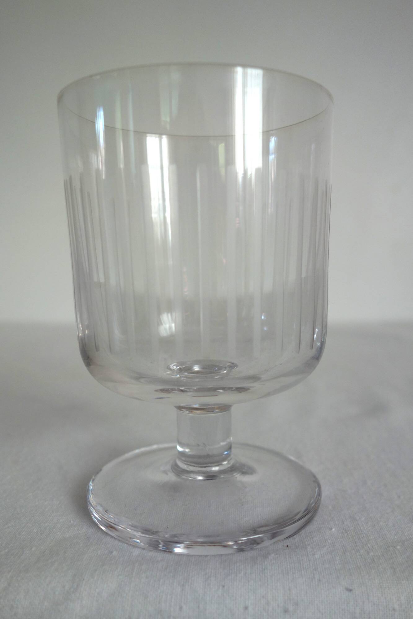 Set of 8 vintage cut crystal water glasses.
