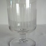 Lot de 8 verres à eau en cristal taillé vintage.