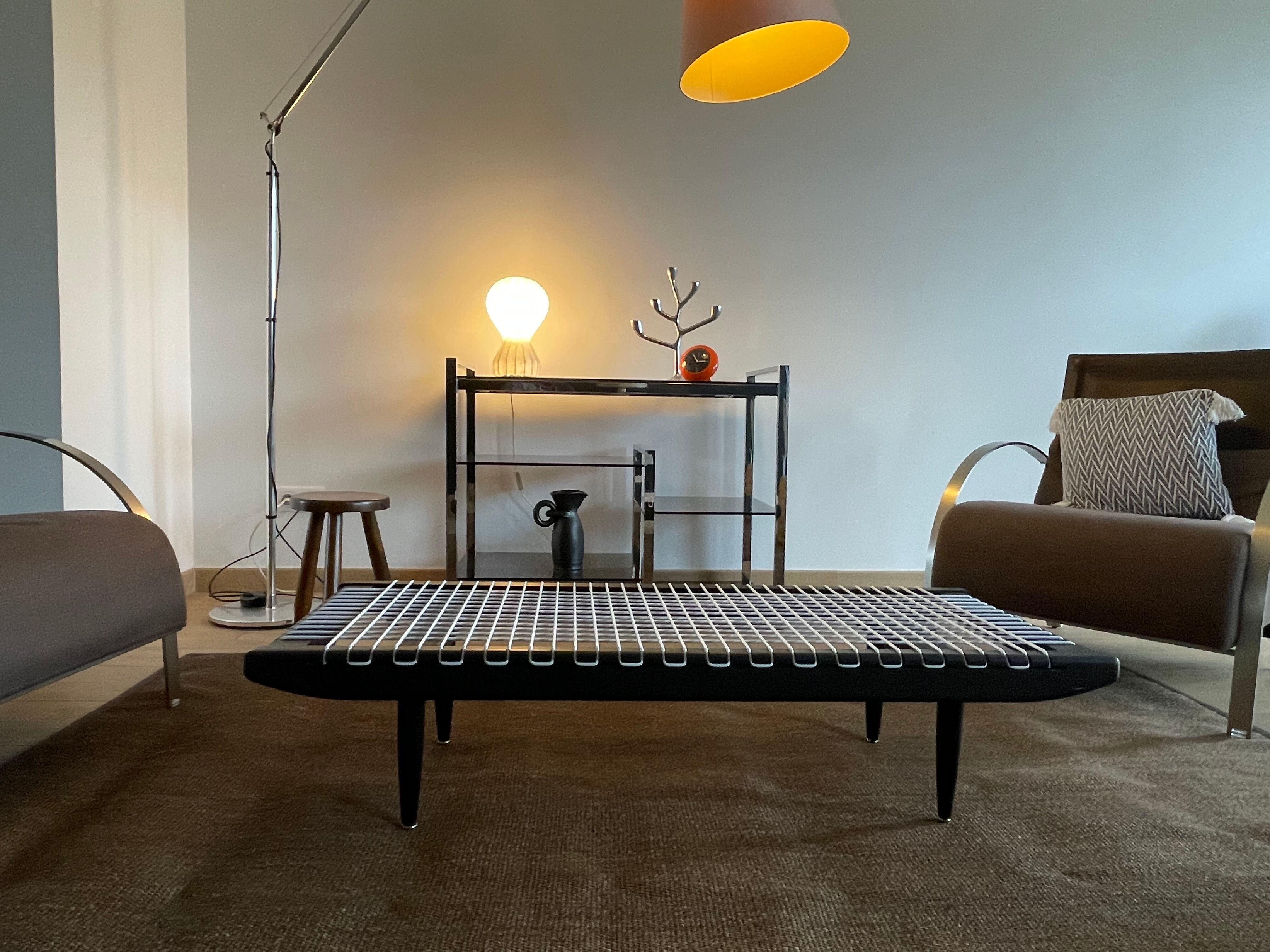 Black lacquered coffee table by Georges Tigien,1960s