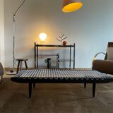 Table basse laquée noire par Georges Tigien,1960s