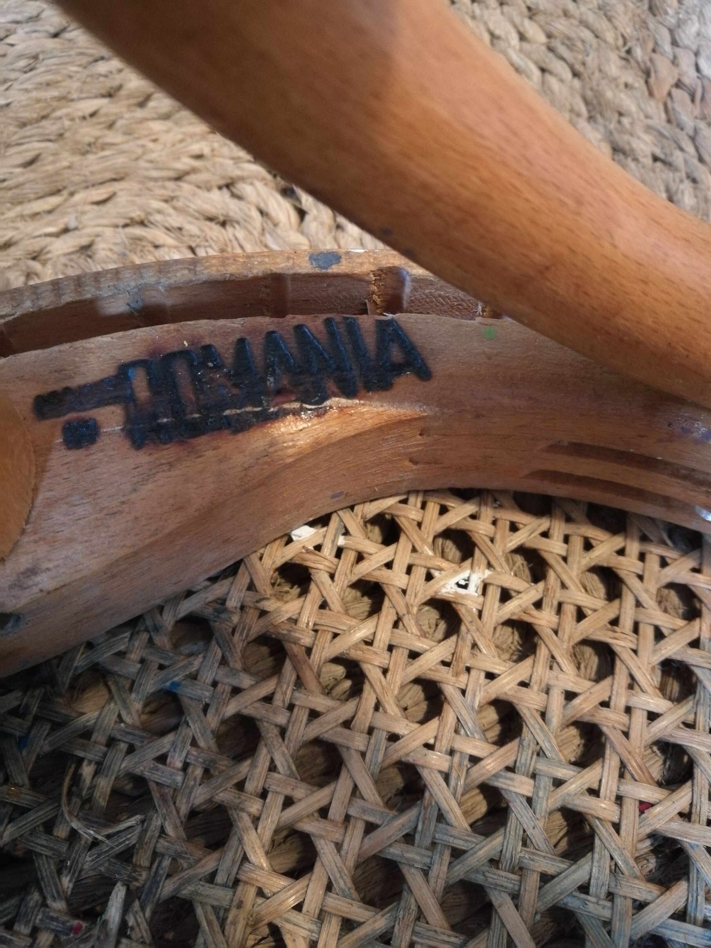Pair of curved wooden stools