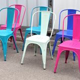 Set of 6 Tolix garden chairs