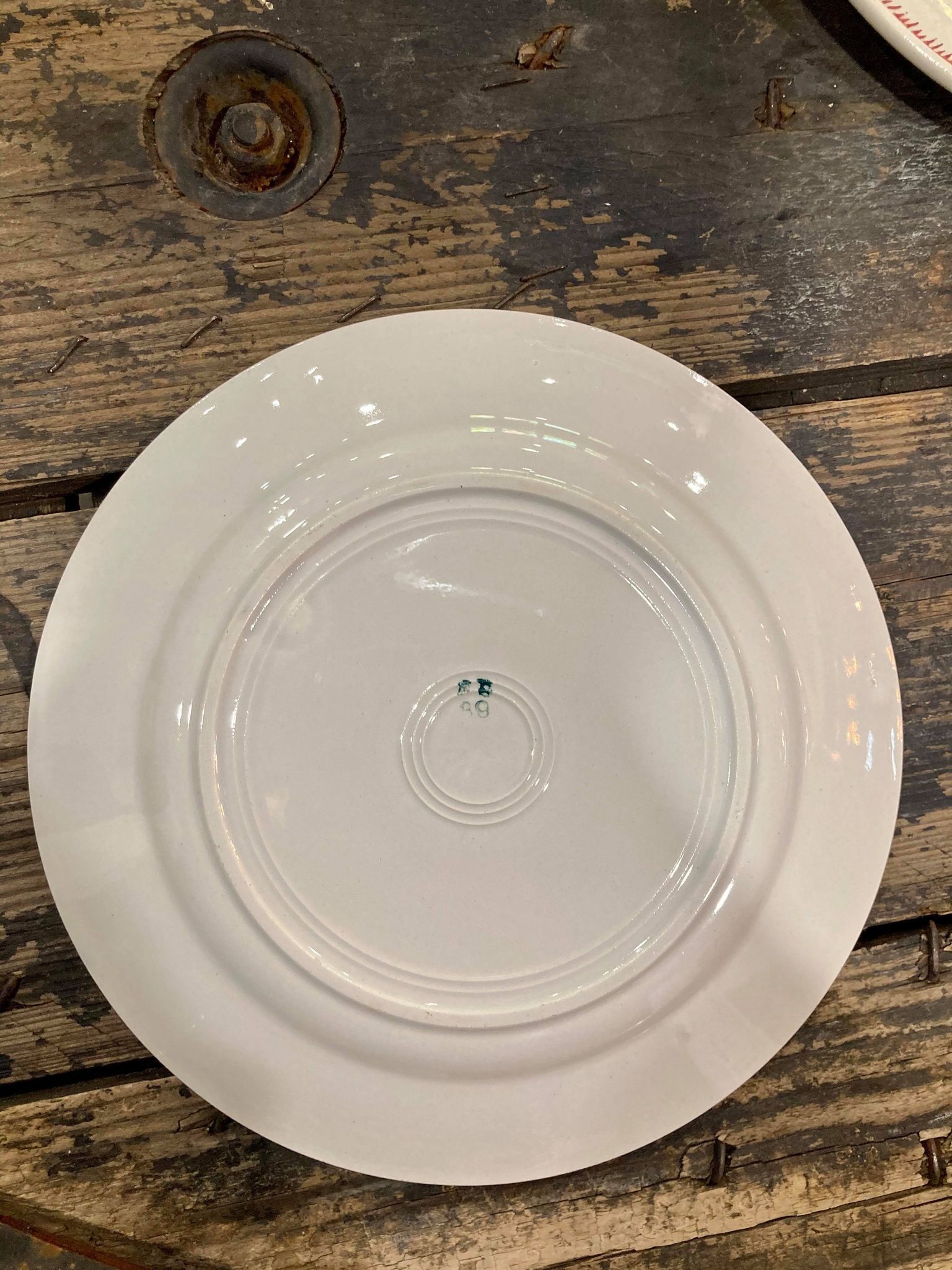 Set of 6 plates Fénal Badonviller model 39