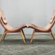 Pair of Miroslav Navrátil Shell Lounge Chairs, Czechoslovakia 1960s