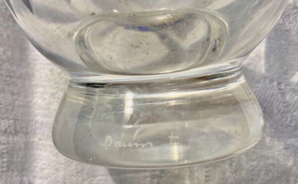 Vase  ancien en cristal signé daum croix de lorraine et france art déco