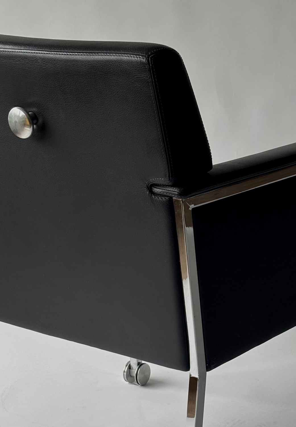 Steel armchair by Enrico Franzolini for Moroso, Italy.