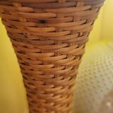 Large rattan and rope lamp