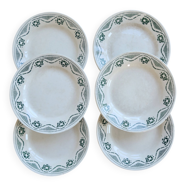 6 assiettes plates terre de fer Nouvelles Galeries Ennegé Paris