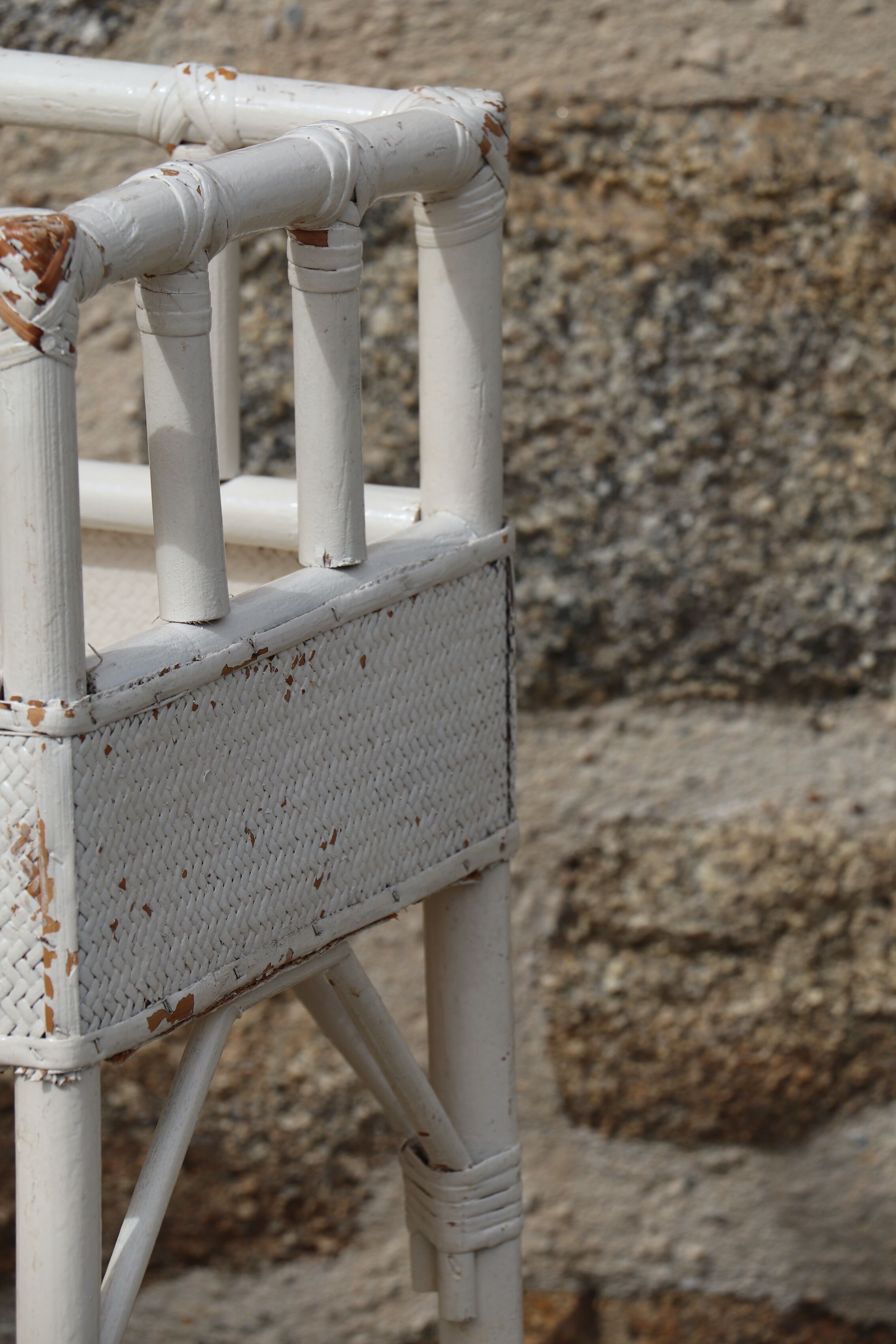 Rattan and wicker planter, 20th century