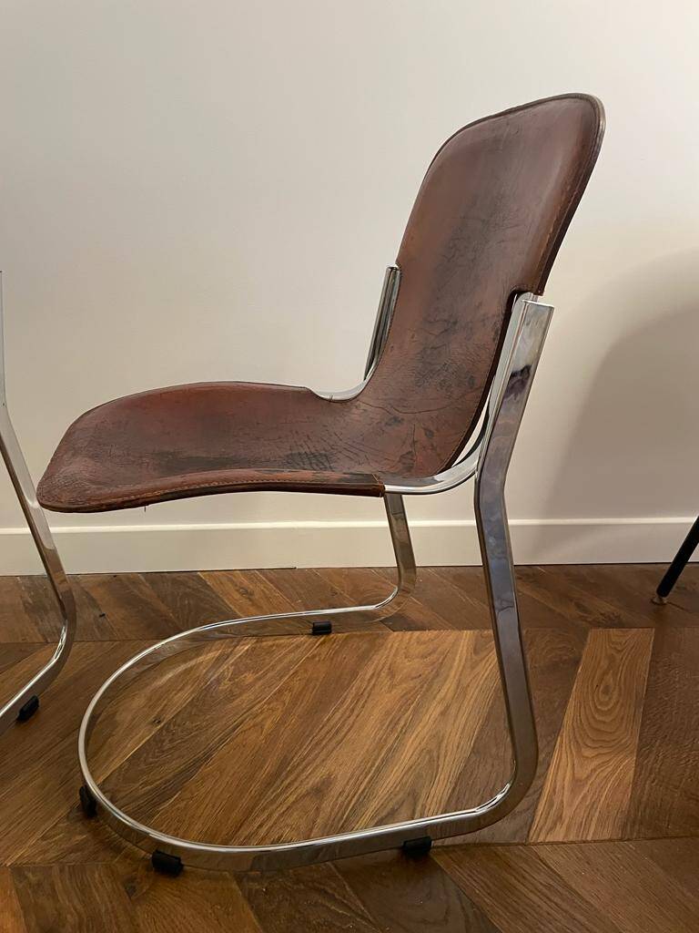 Set de 4 Chaises Design Cidue , Italie années 70
