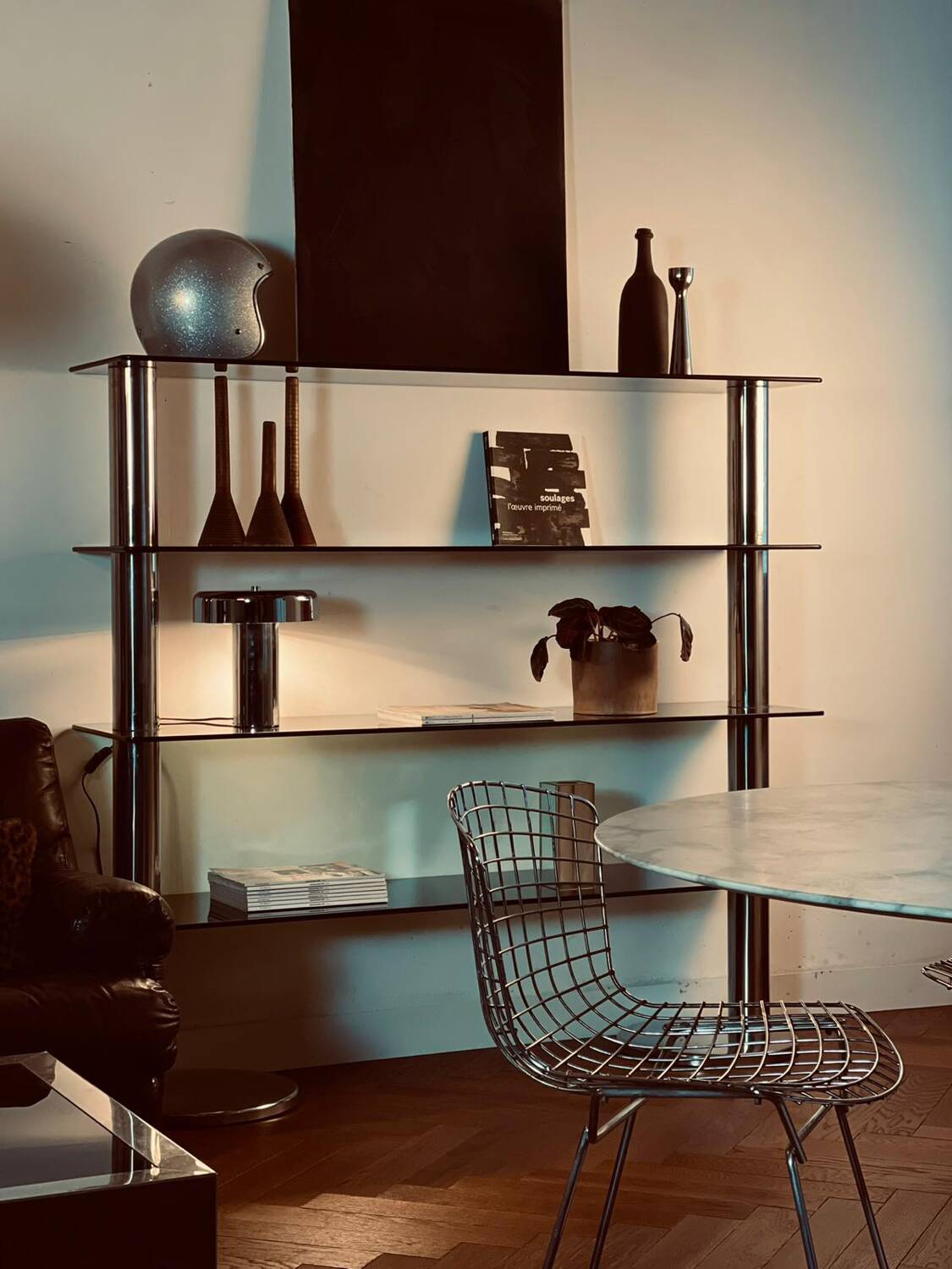 Italian design bookcase/room divider from the 1970s