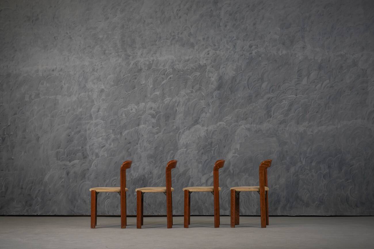 Vintage Hay Rey dining chairs by Bruno Rey for Kush Co, Switzerland 1970s set of 4
