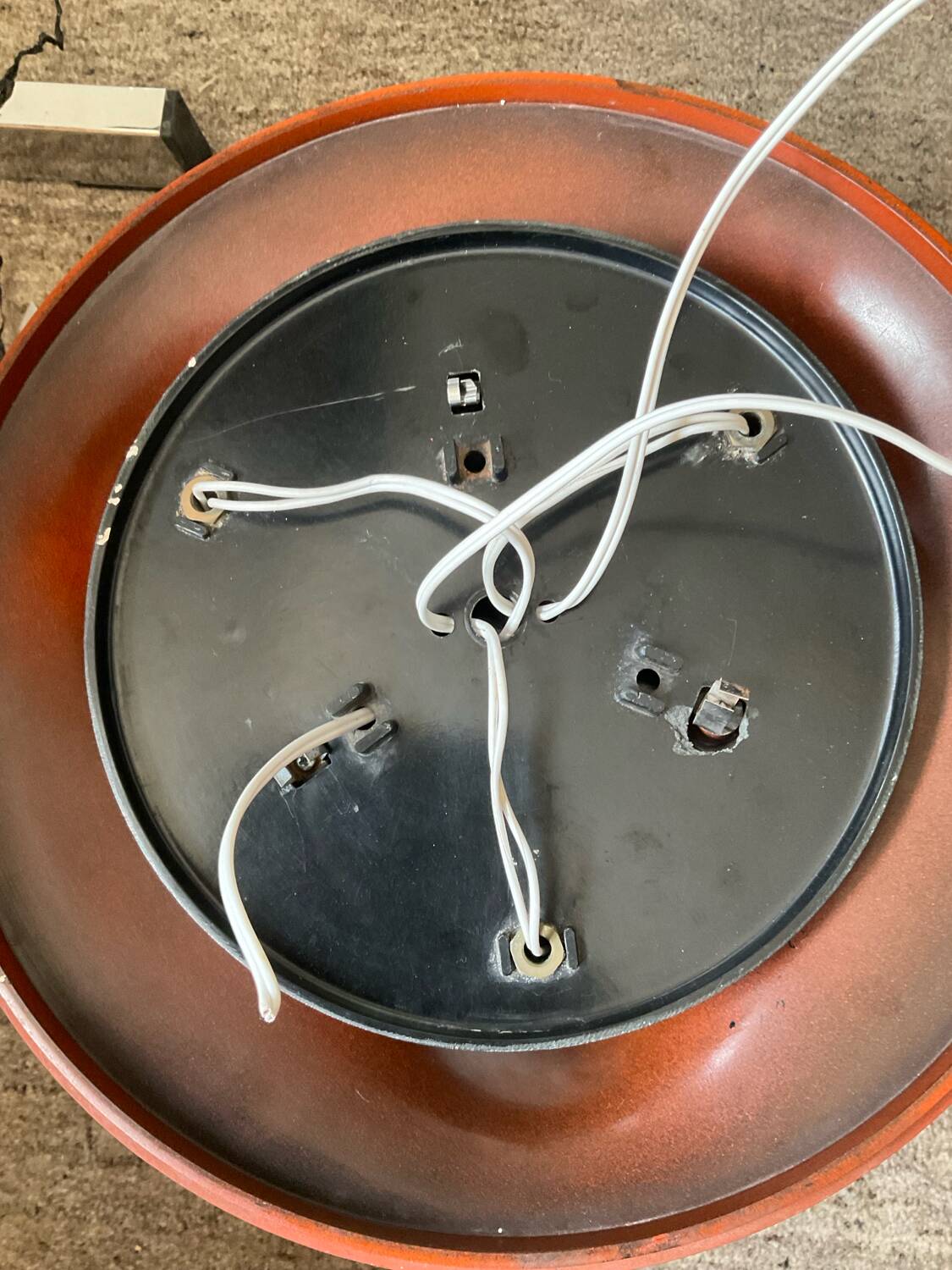 Space Age saucer wall lamp with 3 lights from the 70s